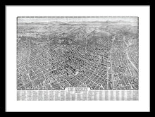 Load image into Gallery viewer, Old Map Of Los Angeles 1909 - Framed Print