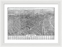 Load image into Gallery viewer, Old Map Of Los Angeles 1909 - Framed Print