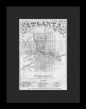 Load image into Gallery viewer, Old Map Of Atlanta 1864 - Framed Print