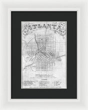 Load image into Gallery viewer, Old Map Of Atlanta 1864 - Framed Print