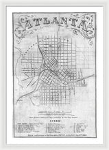 Load image into Gallery viewer, Old Map Of Atlanta 1864 - Framed Print