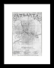 Load image into Gallery viewer, Old Map Of Atlanta 1864 - Framed Print