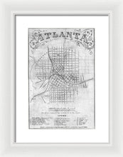 Load image into Gallery viewer, Old Map Of Atlanta 1864 - Framed Print