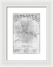 Load image into Gallery viewer, Old Map Of Atlanta 1864 - Framed Print