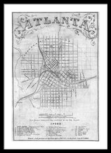 Load image into Gallery viewer, Old Map Of Atlanta 1864 - Framed Print