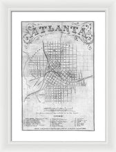 Load image into Gallery viewer, Old Map Of Atlanta 1864 - Framed Print