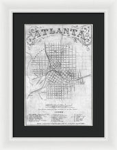 Load image into Gallery viewer, Old Map Of Atlanta 1864 - Framed Print