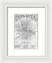 Load image into Gallery viewer, Old Map Of Atlanta 1864 - Framed Print