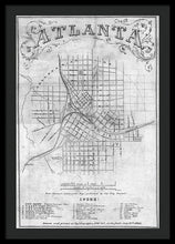 Load image into Gallery viewer, Old Map Of Atlanta 1864 - Framed Print