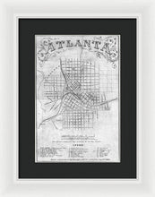 Load image into Gallery viewer, Old Map Of Atlanta 1864 - Framed Print