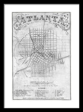 Load image into Gallery viewer, Old Map Of Atlanta 1864 - Framed Print