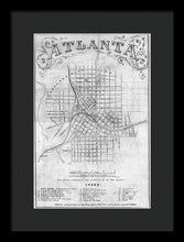 Load image into Gallery viewer, Old Map Of Atlanta 1864 - Framed Print