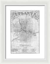 Load image into Gallery viewer, Old Map Of Atlanta 1864 - Framed Print