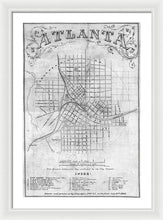 Load image into Gallery viewer, Old Map Of Atlanta 1864 - Framed Print