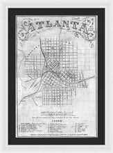 Load image into Gallery viewer, Old Map Of Atlanta 1864 - Framed Print