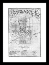 Load image into Gallery viewer, Old Map Of Atlanta 1864 - Framed Print