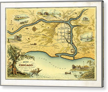 Load image into Gallery viewer, Map Of Chicago 1833 - Acrylic Print