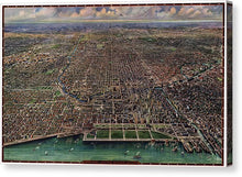 Load image into Gallery viewer, Old Map Of Chicago 1916 - Canvas Print