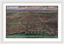 Load image into Gallery viewer, Old Map Of Chicago 1916 - Framed Print