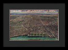 Load image into Gallery viewer, Old Map Of Chicago 1916 - Framed Print