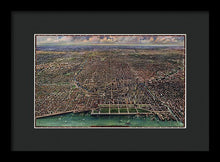 Load image into Gallery viewer, Old Map Of Chicago 1916 - Framed Print