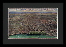 Load image into Gallery viewer, Old Map Of Chicago 1916 - Framed Print