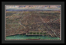 Load image into Gallery viewer, Old Map Of Chicago 1916 - Framed Print