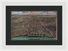 Load image into Gallery viewer, Old Map Of Chicago 1916 - Framed Print