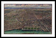 Load image into Gallery viewer, Old Map Of Chicago 1916 - Framed Print