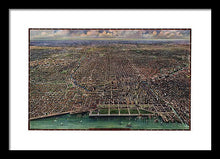 Load image into Gallery viewer, Old Map Of Chicago 1916 - Framed Print