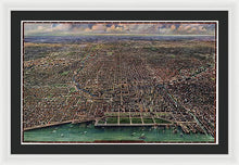 Load image into Gallery viewer, Old Map Of Chicago 1916 - Framed Print