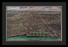 Load image into Gallery viewer, Old Map Of Chicago 1916 - Framed Print