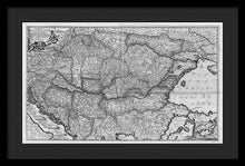 Load image into Gallery viewer, Old Map Of Eastern Europe Circa 1740 - Framed Print