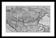 Load image into Gallery viewer, Old Map Of Eastern Europe Circa 1740 - Framed Print