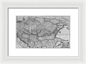 Old Map Of Eastern Europe Circa 1740 - Framed Print