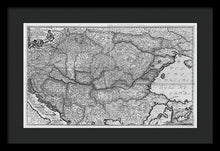 Load image into Gallery viewer, Old Map Of Eastern Europe Circa 1740 - Framed Print