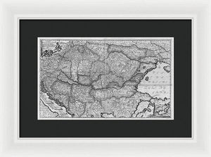 Old Map Of Eastern Europe Circa 1740 - Framed Print