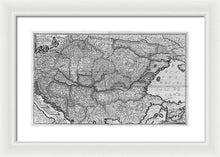 Load image into Gallery viewer, Old Map Of Eastern Europe Circa 1740 - Framed Print