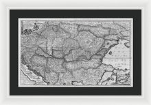 Load image into Gallery viewer, Old Map Of Eastern Europe Circa 1740 - Framed Print