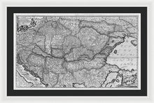 Load image into Gallery viewer, Old Map Of Eastern Europe Circa 1740 - Framed Print