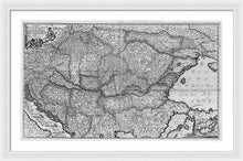 Load image into Gallery viewer, Old Map Of Eastern Europe Circa 1740 - Framed Print