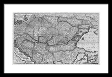 Load image into Gallery viewer, Old Map Of Eastern Europe Circa 1740 - Framed Print