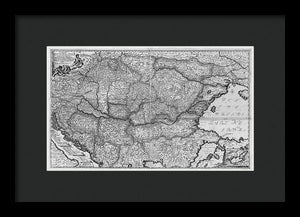 Old Map Of Eastern Europe Circa 1740 - Framed Print