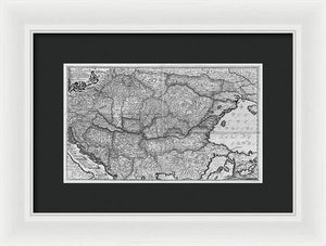 Old Map Of Eastern Europe Circa 1740 - Framed Print