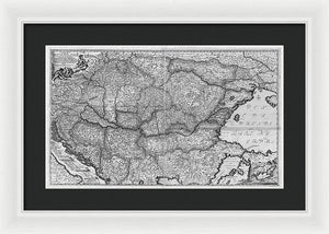 Old Map Of Eastern Europe Circa 1740 - Framed Print