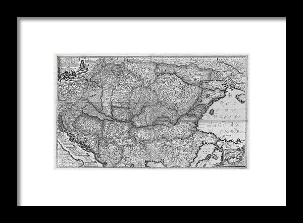 Old Map Of Eastern Europe Circa 1740 - Framed Print