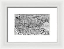 Load image into Gallery viewer, Old Map Of Eastern Europe Circa 1740 - Framed Print