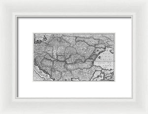 Old Map Of Eastern Europe Circa 1740 - Framed Print