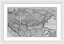 Load image into Gallery viewer, Old Map Of Eastern Europe Circa 1740 - Framed Print