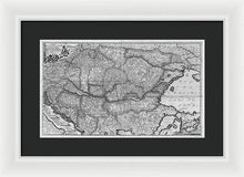 Load image into Gallery viewer, Old Map Of Eastern Europe Circa 1740 - Framed Print